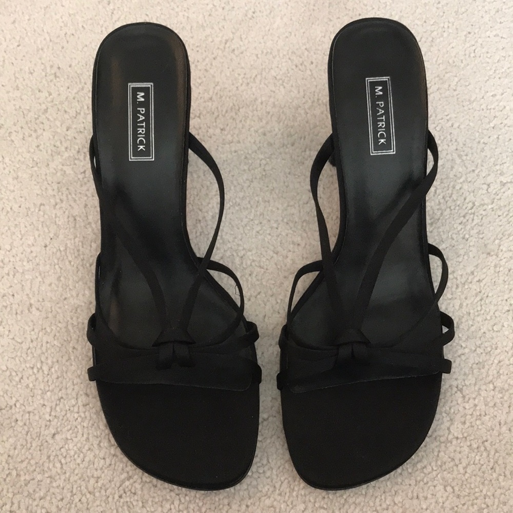 Black slip on heels